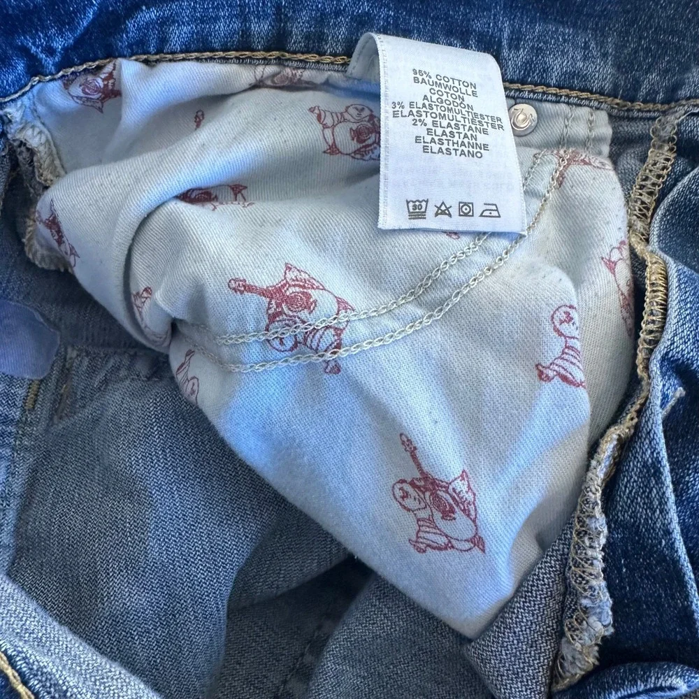 True Religion Rocco Relaxed Skinny Jeans Mens 38 Medium Wash Blue Denim
